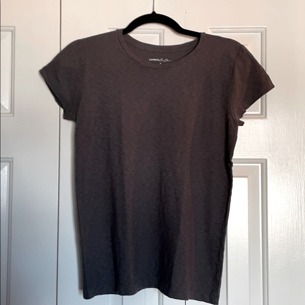 NWOT Express One Eleven grey slim neck tee